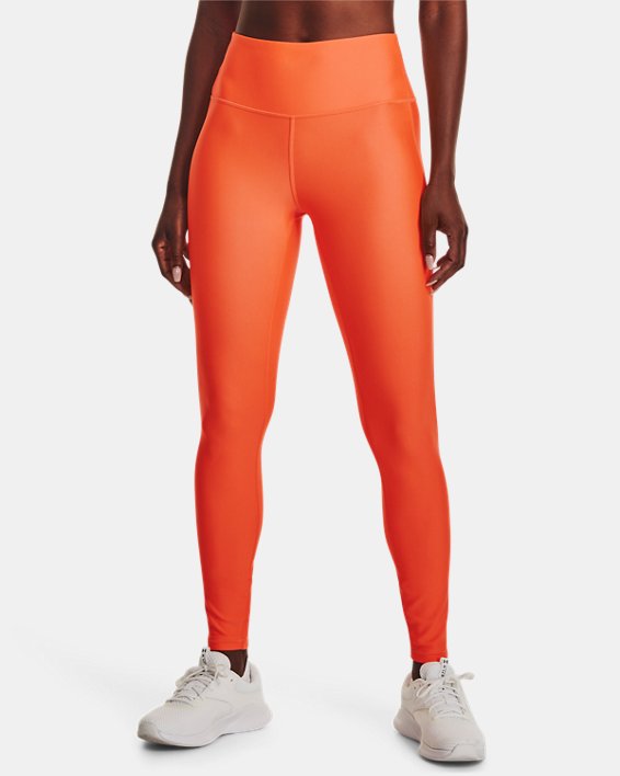 Women's HeatGear® Full-Length Leggings, Orange, pdpMainDesktop image number 0